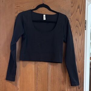 Athleta Midnight Black Long Sleeve Top size L